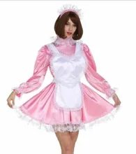 

Sissy French Maid Pink White Apron Sweetheart Dress Role Play Dress Customization