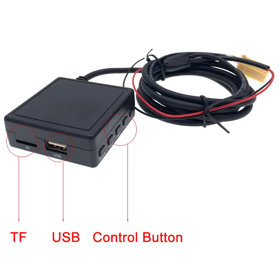 Cavo Audio Bluetooth cavo Audio Bluetooth a 6pin adattatore aux-in Stereo per auto con microfono adatto per Clio/Espace/Megane  34