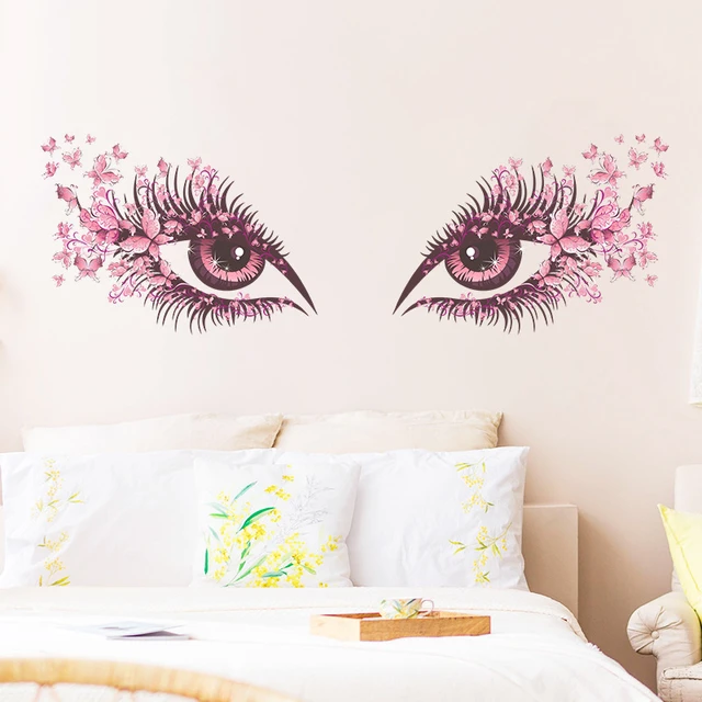 Acheter Autocollant mural fleur papillon coloré en PVC, papier peint auto- adhésif imperméable, décoration murale pour la maison et le salon