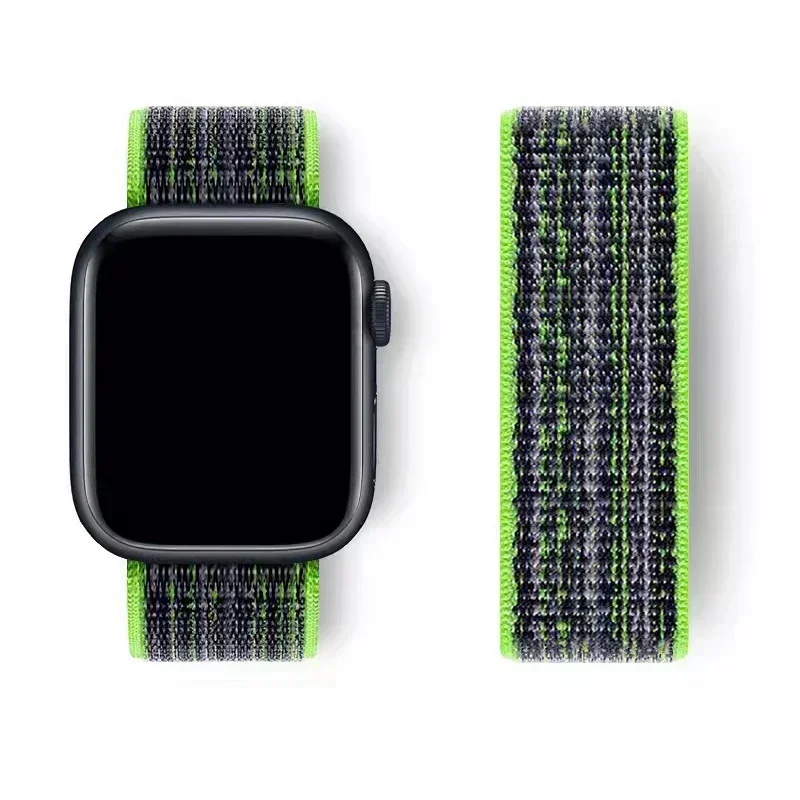 thumbnail image 1 of Correa para Apple Watch Band 44mm 40mm 45mm 41mm 49mm 42mm 38mm 45 mm Pulsera de nailon Correa iwatch Series 9 7 se 6 Ultra 2 8 Band, 1 of 5