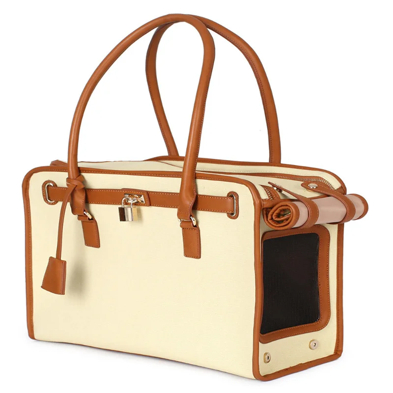 Carrier Bag Dog Puppy Leather Leather Carry Bag Small Dog Carrying