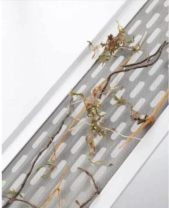 5&rdquo;Leaf Protection 100 Feet Stainless Steel Mesh White Aluminum Gutter Covers Contractor Grade Gutter Guard