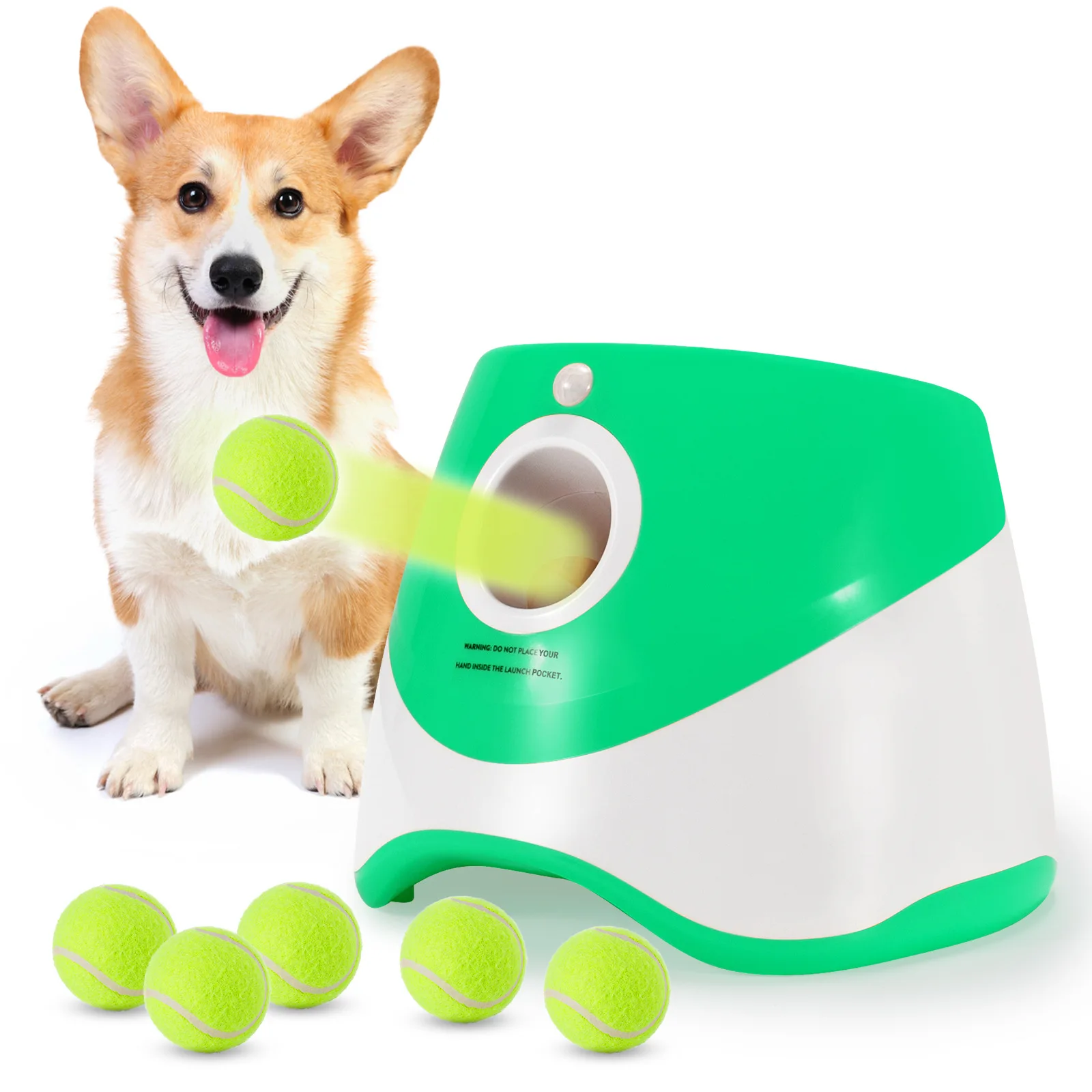 Tennis Launcher Automatic Throwing Machine Pet Dog Pet Toys Tennis