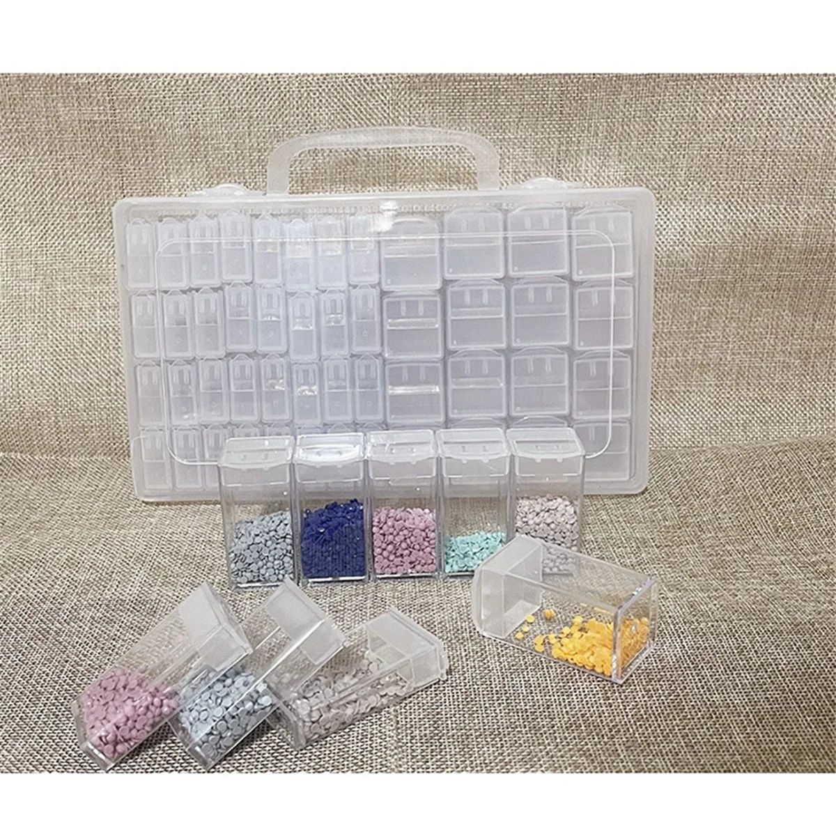 

Органайзер для хранения семян на 48 ячеек, 2 размера с наклейками, прочная портативная фотокоробка