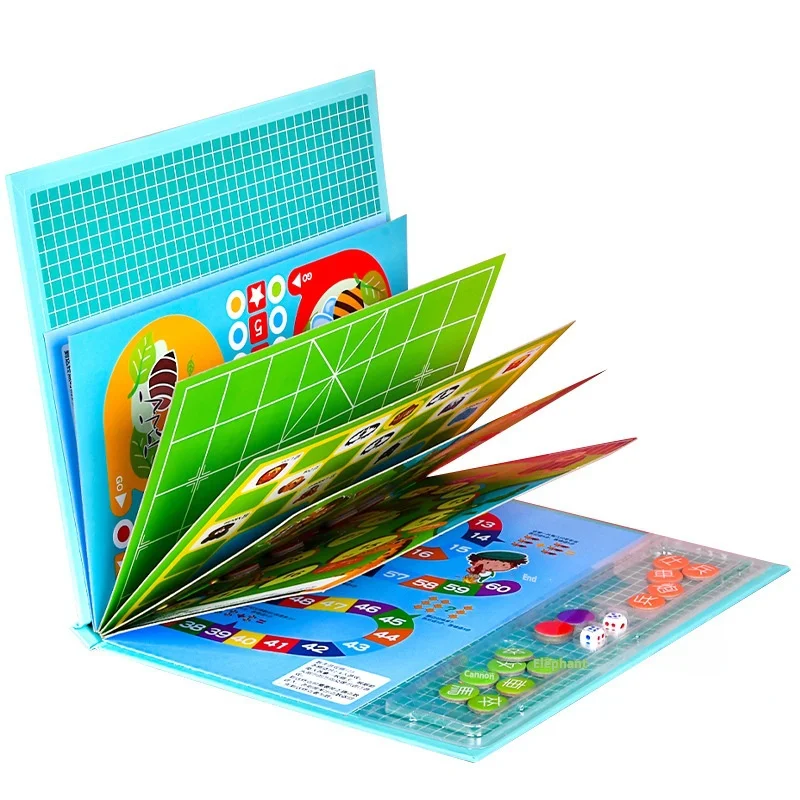 Children's Book Type Six In One Multi-Functional Game Chess Chess Battle Chess Traffic Chess Adventure Chess Puzzle Toy 6