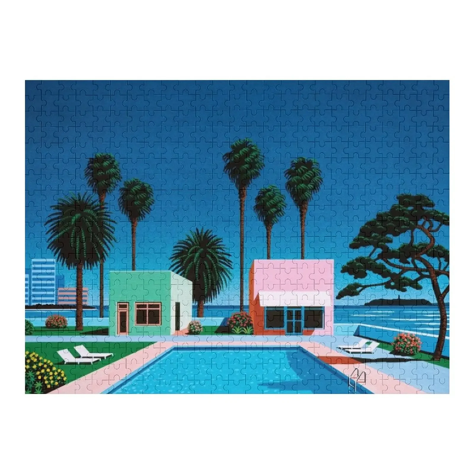 

Hiroshi Nagai Vaporwave Jigsaw Puzzle Wooden Boxes Personalized Gift Ideas Custom Name Child Toy Puzzle