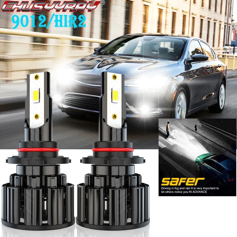 

CHUSYYRAY 9012 Compatible For Chrysler 200 2013-2015 12000LM 9012 HIR2 Led Headlight Lamp Easy To Install High Bright Bulbs