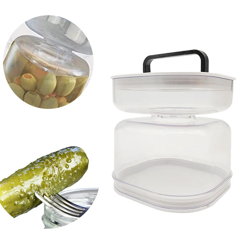 

Hourglass Jar Pickle Can Dry And Wet Separate Food Storage Kitchen Supplies Fermentation Kit Juice Separator Container