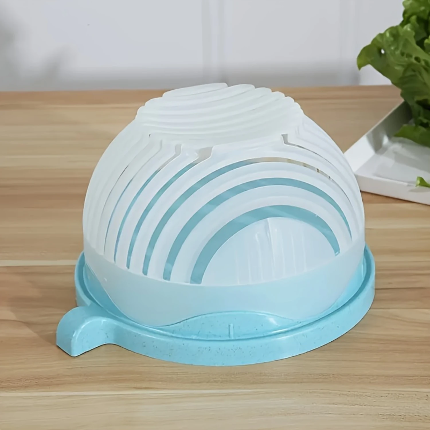 1pc Vegetable Cutter Slicer Fruit and Vegetable Cutter Bowl Salad Chopping Bowl Salad Making for Chopping Vegetables & Fruits Slicing Salads and Fr