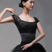 New Backless Lace Ballet Leotard For Girls Dancewear Ballerina Dress Women Exercise Clothes Lace Square Neck Gymnastic Suit - Image 5