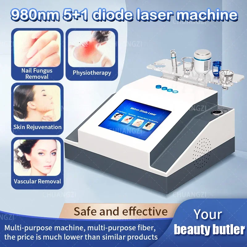 

5 in 1 diode laser vascular removal machine 980nm spider vein removal 980 diode arterial vessel removal nail fungus