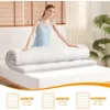 4" Memory Foam Foldable Futon Mattress, Portable Roll Up Sleeping Mat for Camping, Easy to Store with Dust Cover 3