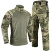 Ruins Camo Tactical Sets Men Breathable Quick-dry Training T Shirts Multi-pocket Wear-resistant Cargo Pants 2 Pcs Suits Hunting 1