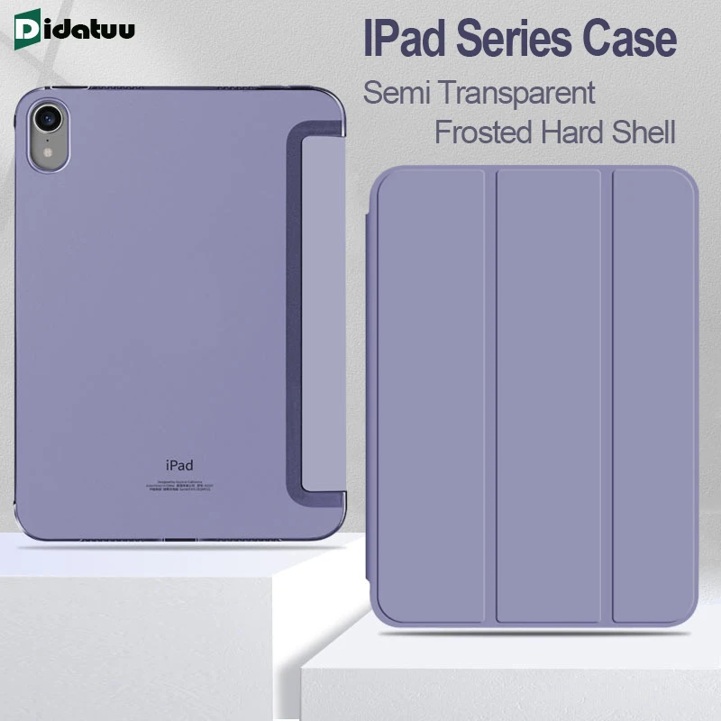 Capa Traseira Fosco Semi Transparente para Ipad Novo Air11 Pro 13 Mini Ipad 10th Air1 ° Pro11 Pro12.9 2023