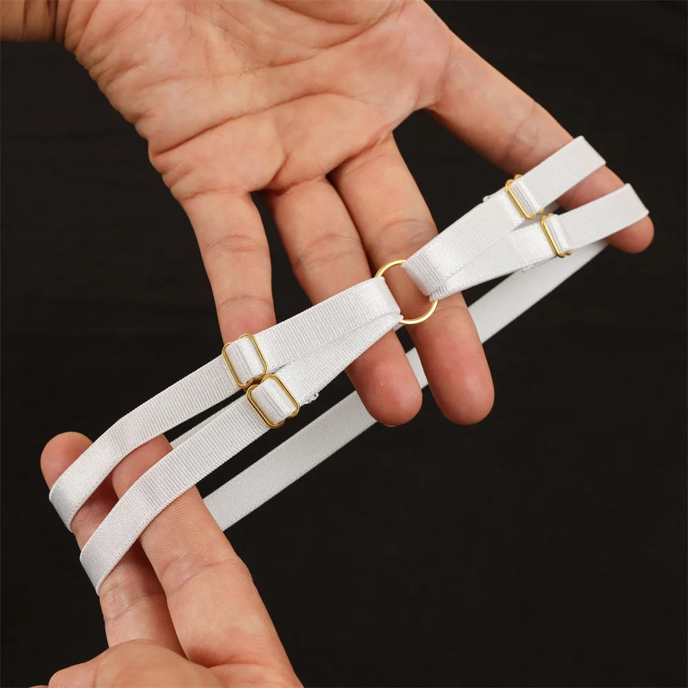 Lolite Gothic Gummiband Bandage Schwarz Bein Oberschenkel Kreuz für Frauen Verstellbarer Strumpfgürtel Vielseitiger Körper Strand Y2K Schmuck – Detail 11