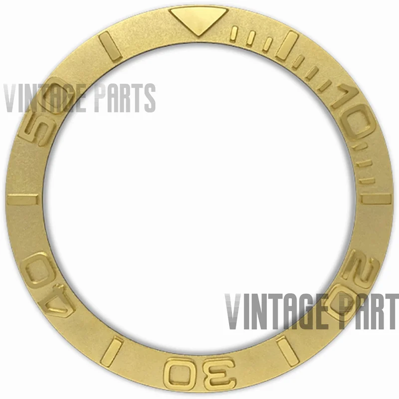 Inserto Per Lunetta Inclinata Ym In Metallo Oro Blu Da 38Mm Adatto Per Orologio Rolex Seiko