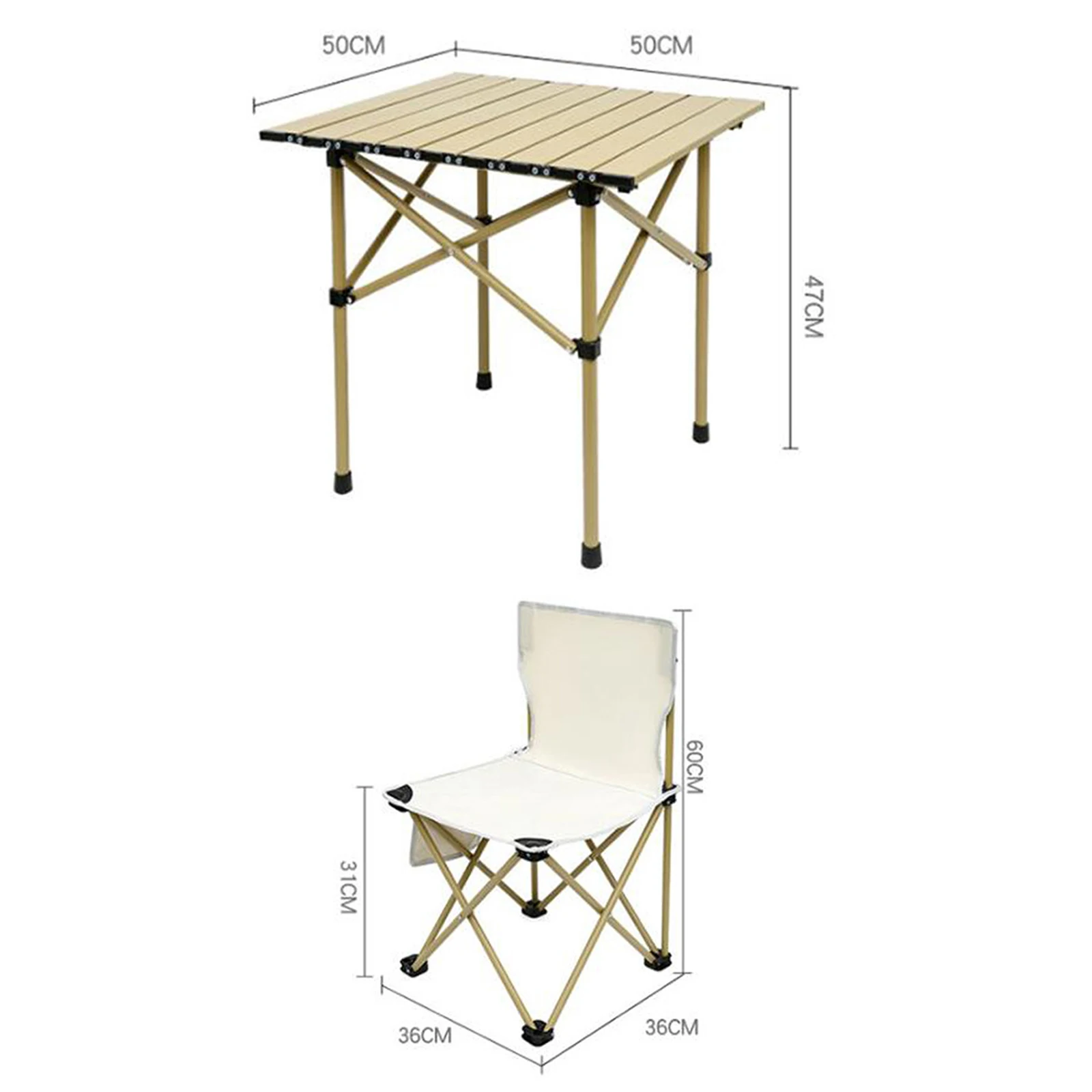 Table de piquenique pliante, ensemble de chaises de Camping avec 2