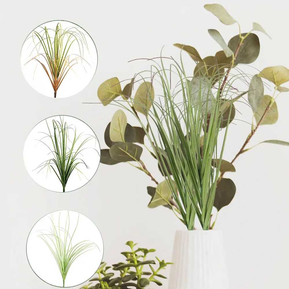 5Pcs Artificial Onion Grass Fake Greenery For DIY Wedding Venue Home Decor Potted Ornament Fake Plant Outdoor Garden Decoration