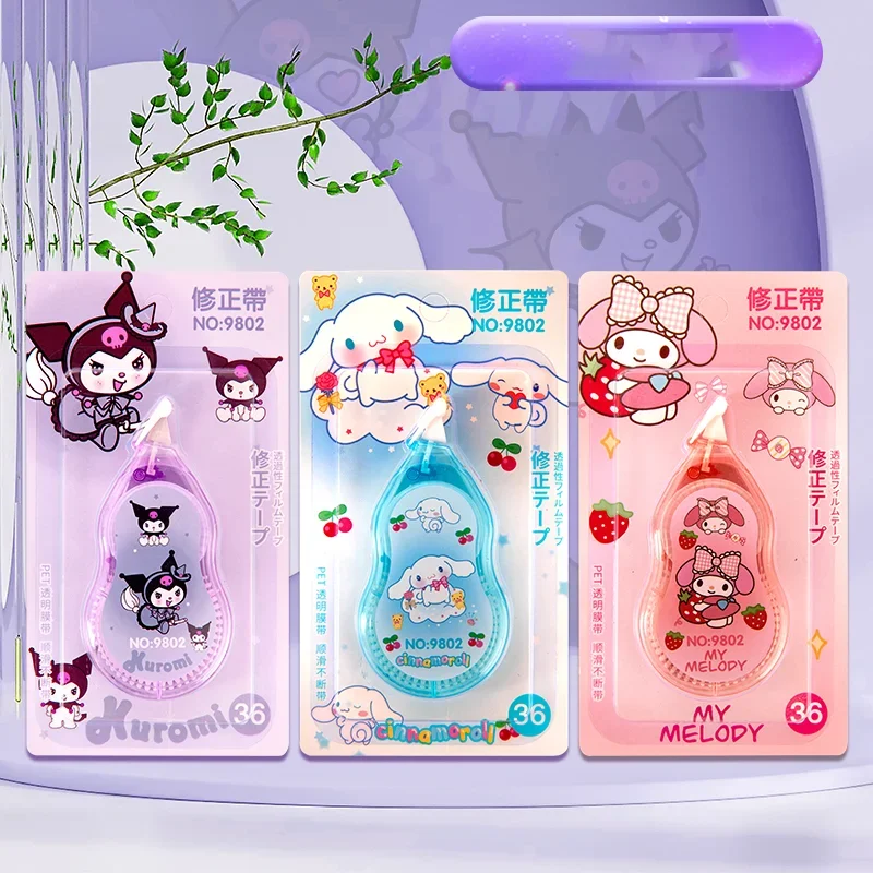 The Sanrio Family Series Kuromi Cinnamoroll Melody Correction Tape for Students correction tape