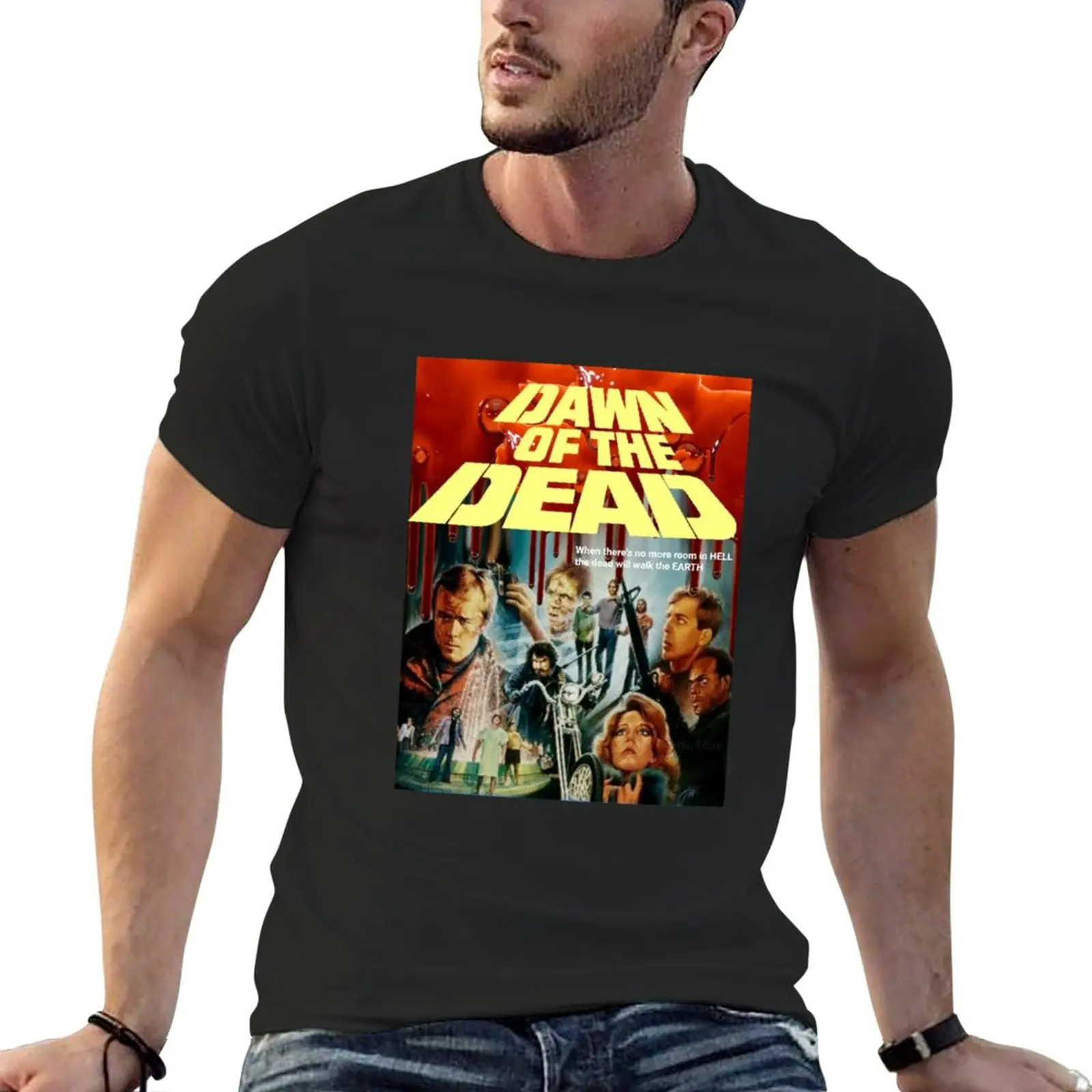 

New Dawn of the Dead 70s Horror Movie T-Shirt plain t-shirt korean fashion new edition t shirt mens clothing