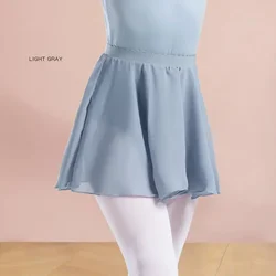 Peacock Blue Chiffon Ballet Tutu Skirt - S height 95 - 110cm (Light grey)