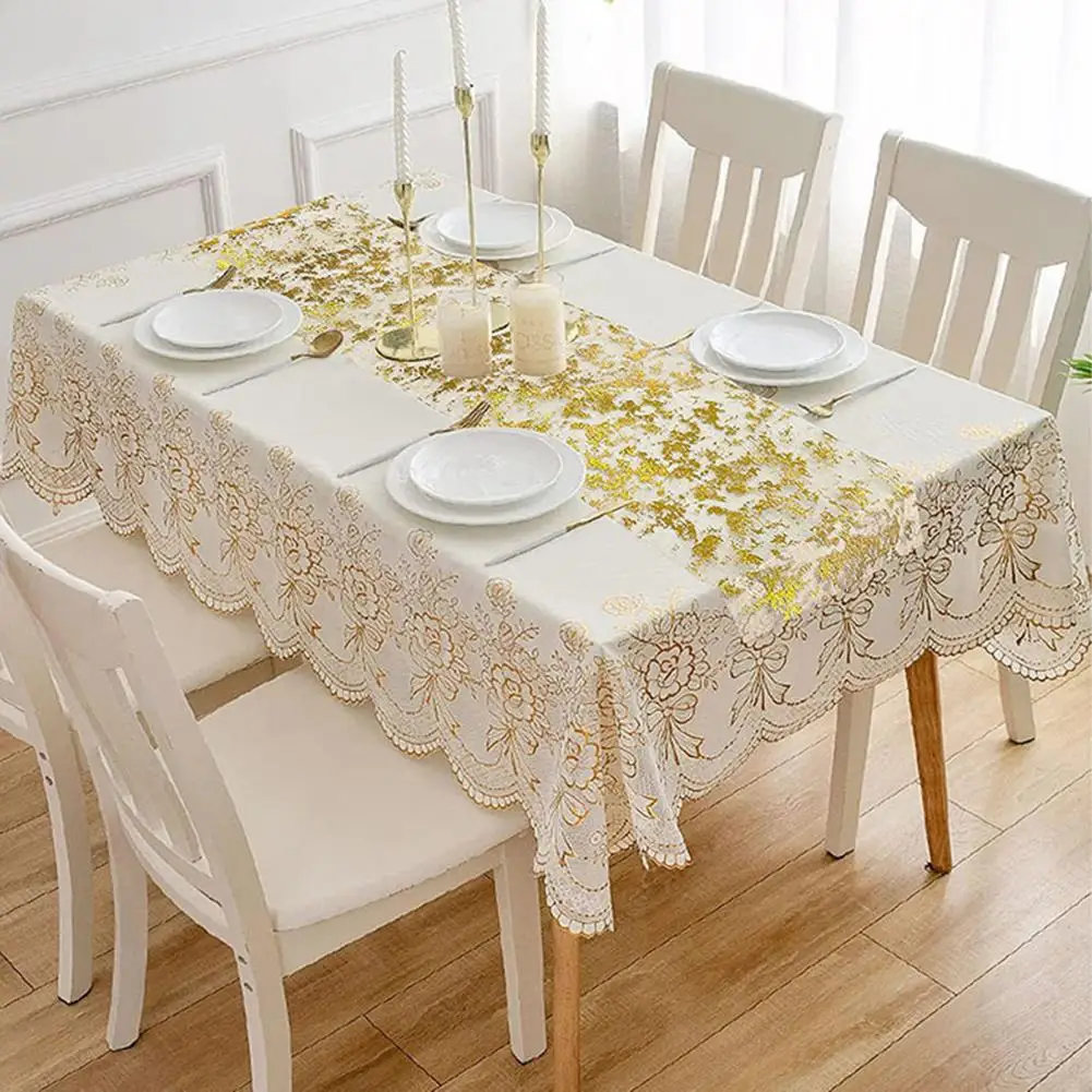 

Table Runner Personality Polyester Table Decor Runner Golden Stamping Purple Foil Wedding Table Runner