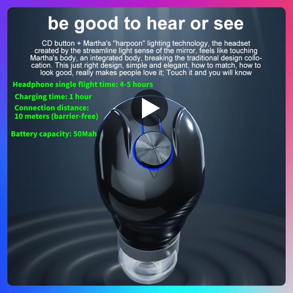 WirelessEarphoneInearVoicePromptCallDialHandsfreeSmartOnekey