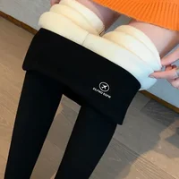 ITOOLIN Autumn Winter Casual Women Leggings Underwear Thermal Waist Fleece Tight Warm Trousers For Women Cashmere Pants 2023 - Image 2