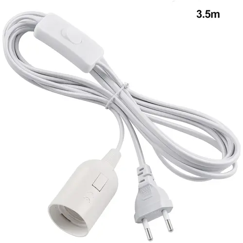 EU Plug 3.5m 6m Power Cord Cables E27 Lamp Base Holder With Switch Wire For Pendant Led Bulbs Fixture Hanglamp Suspension Socket - Image 11