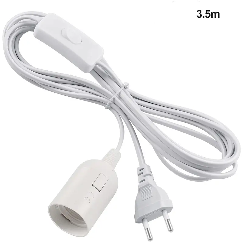 EU Plug 3.5m 6m Power Cord Cables E27 Lamp Base Holder With Switch Wire For Pendant Led Bulbs Fixture Hanglamp Suspension Socket - Image 11
