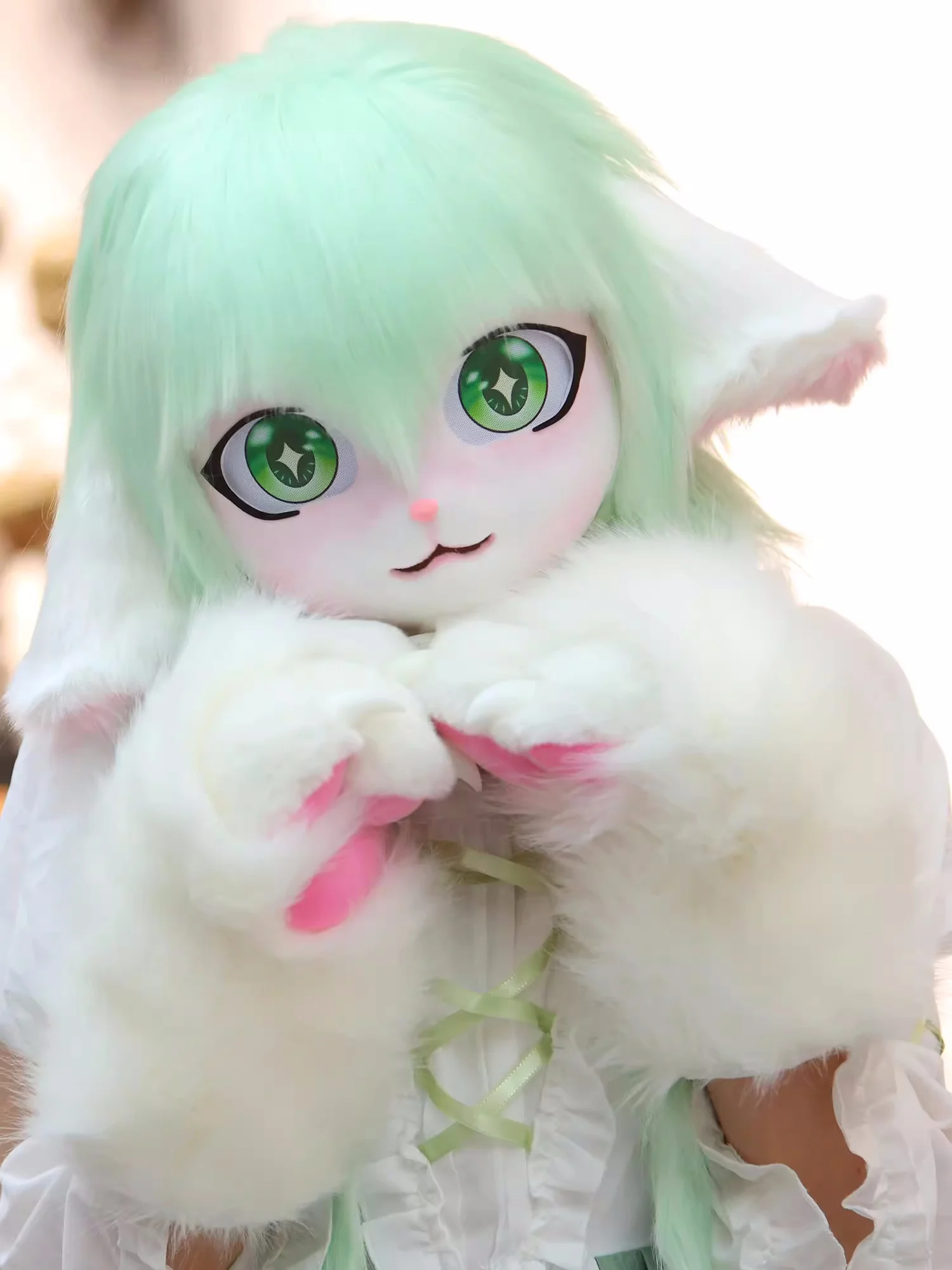 Headset Furry Cosplay Paw Head Base Comiket Furry Kig Fursuit Kigurumi Animal Cat Rabbit Doll Beast Mask Cosplay Costume