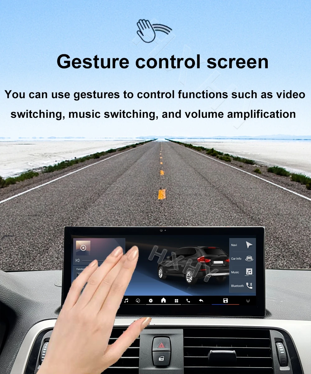 Gesture Control Screen Android 14 8+256G Auto Carplay For BMW F30 F31 F34 Car Dv