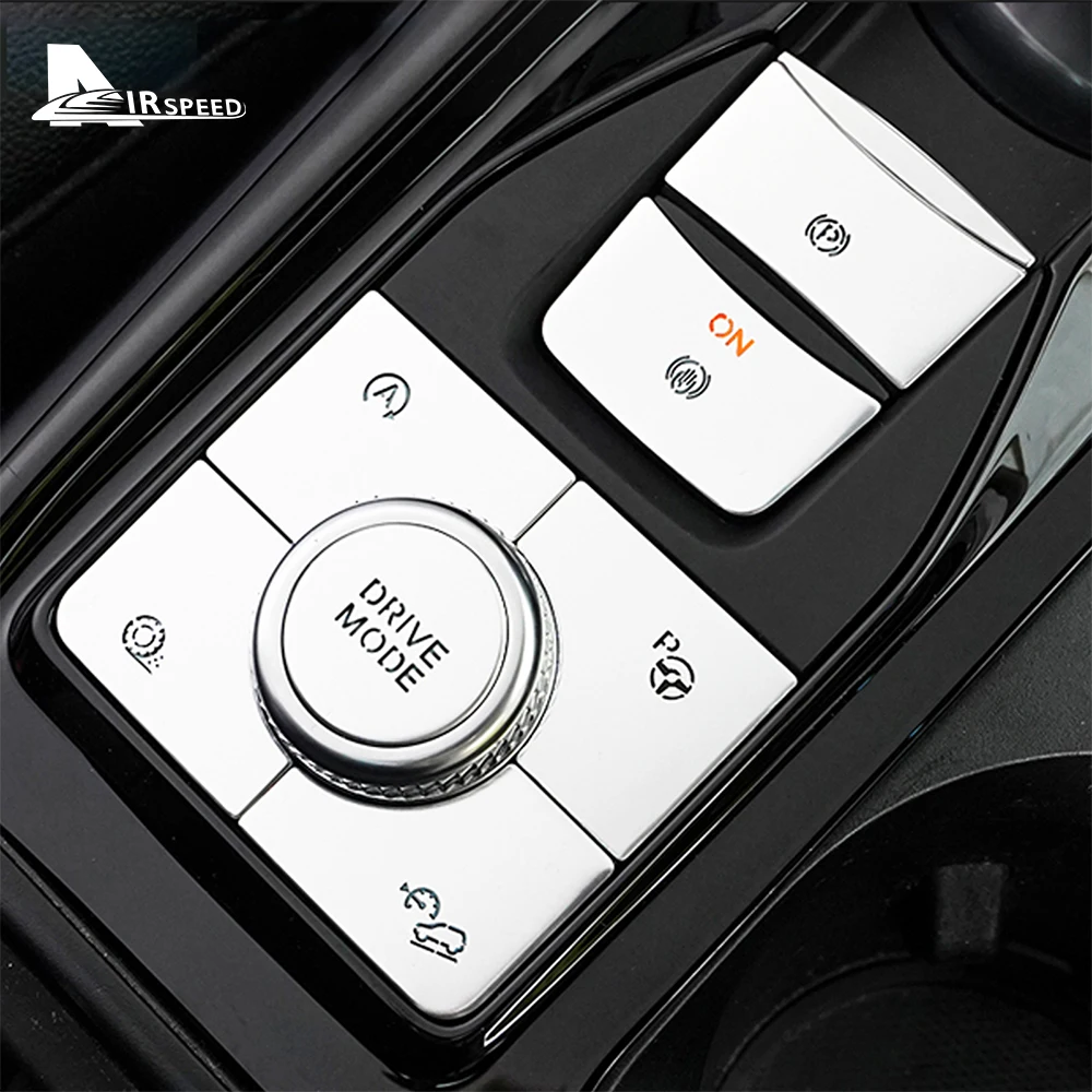 Lhd Rhd Metal Sliver Car Gear Shift Switch Button Cover Sticker Per Ford Explorer 2020-2023 Trim Accessori Auto