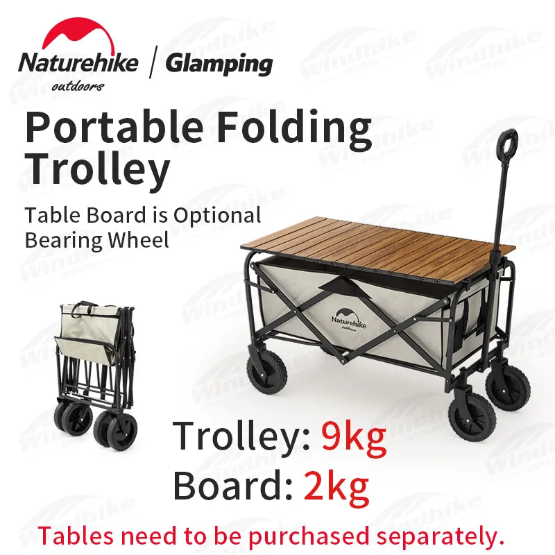 Naturehike90LFoldingTrolleyPushcartPortableOutdoorCampingPicnic