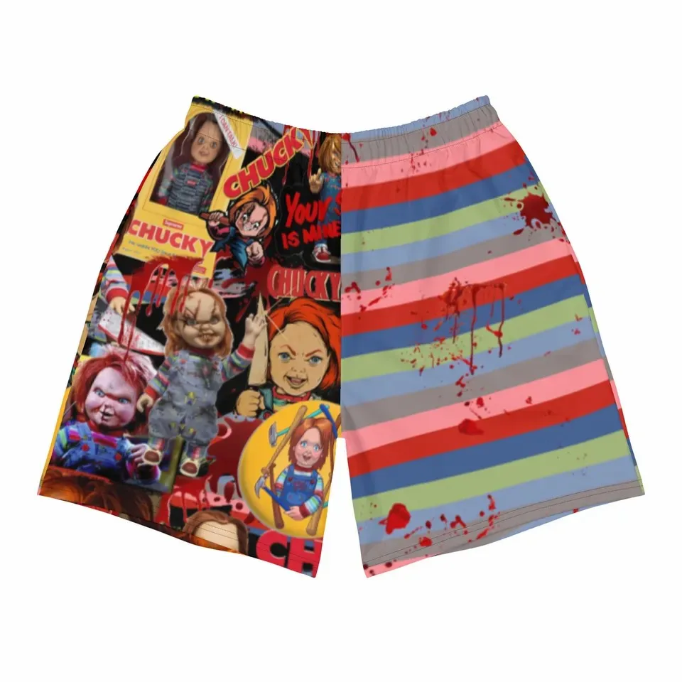 2024 Men's Shorts Summer Shorts Casual Shorts Pocket Drawstring Horror Movie Breathable Short Fashion Streetwear beach pants 5