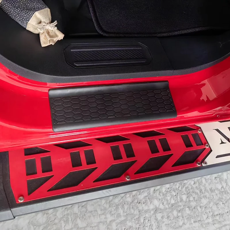 Car Door Sill Guards Protectors Black Front Rear Door Entry Guards Protectors Scuff Plate for Ford Bronco 2021+ 6