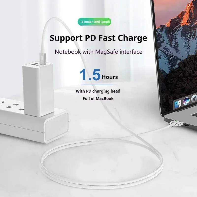 รูปสินค้า สายชาร์จแม่เหล็ก USB-C to Mag2 สำหรับ MacBook