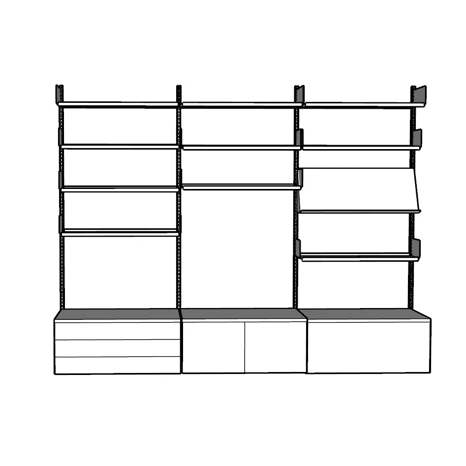 

Multi box Lada system 001 partition shelf system drawer cabinet living room wall iron storage bookshelf