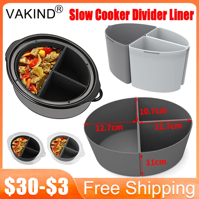 Durable Silicone Slow Cooker Liners for 6 QT Pot Reusable Silicone Crockpot  Divider Non-stick Easy To Clean Kitchen Tools - AliExpress