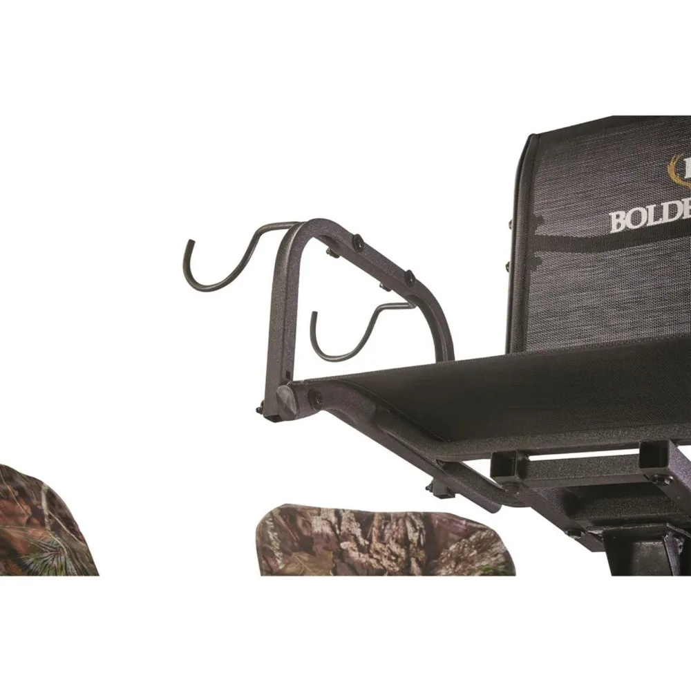 360 Degree 19-Foot Ladder Tree Stand with Integrated Safety System for Deer Hunting