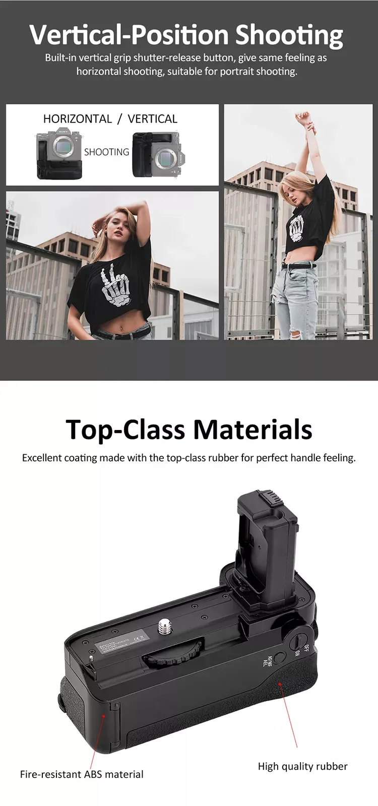 Description Picture 3 of itemA7 Battery Grip VG-C1EM Vertical Grip for Iconic Brand A7 Alpha 7 ILCE-7 Vertical Battery Grip
