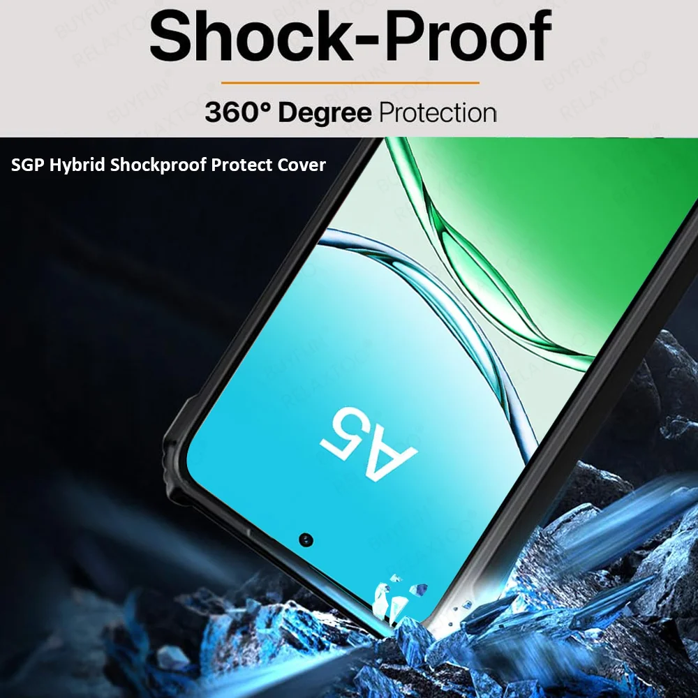 Acrylic Transparent Shockproof Armor Phone Case with Hard PC Back Cover