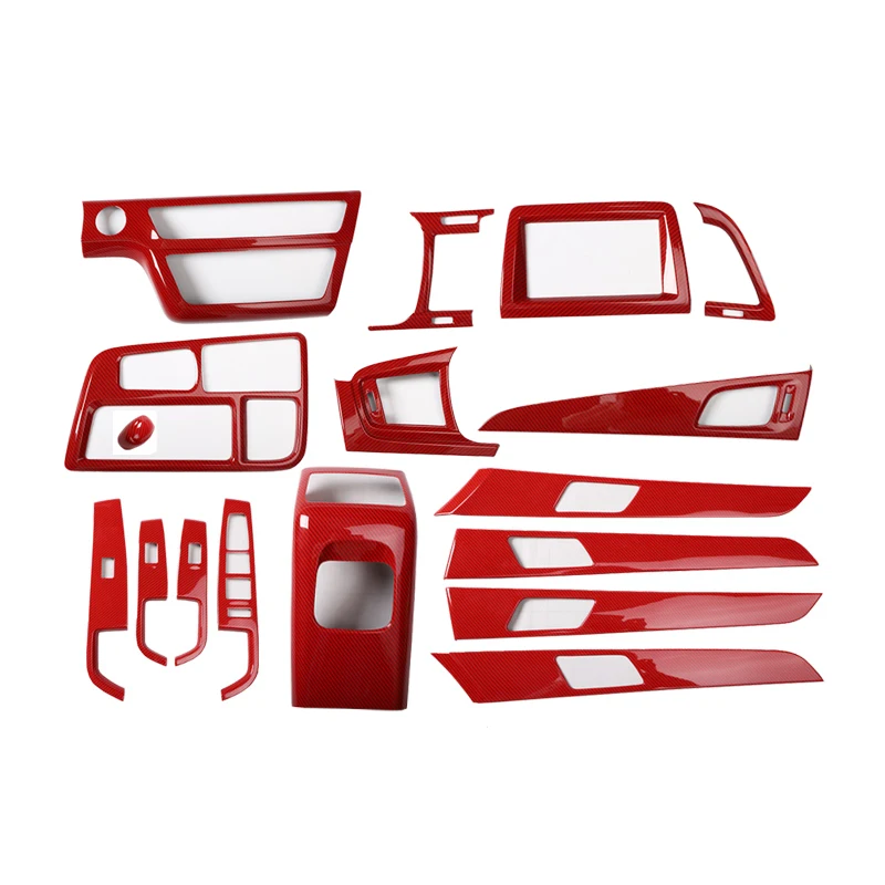 

For Hyundai Sonata 9th 2018 2019 ABS Red Carbon Fiber Style Decoration Accessories Interior Center Console Cover Trims Stickers