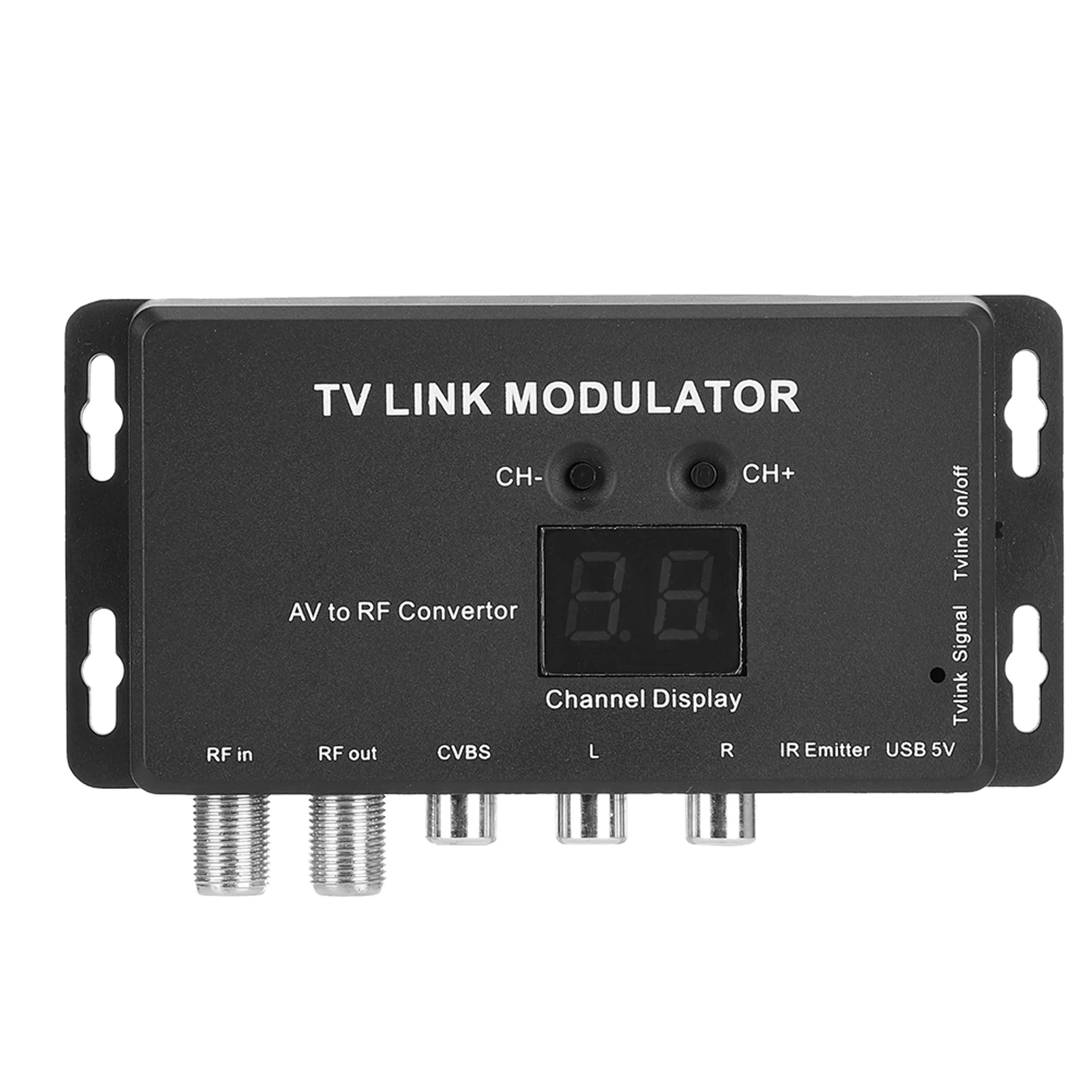 TM70 UHF TV LINK Modulator AV to RF Converter IR Extender Channel Display USB 5V