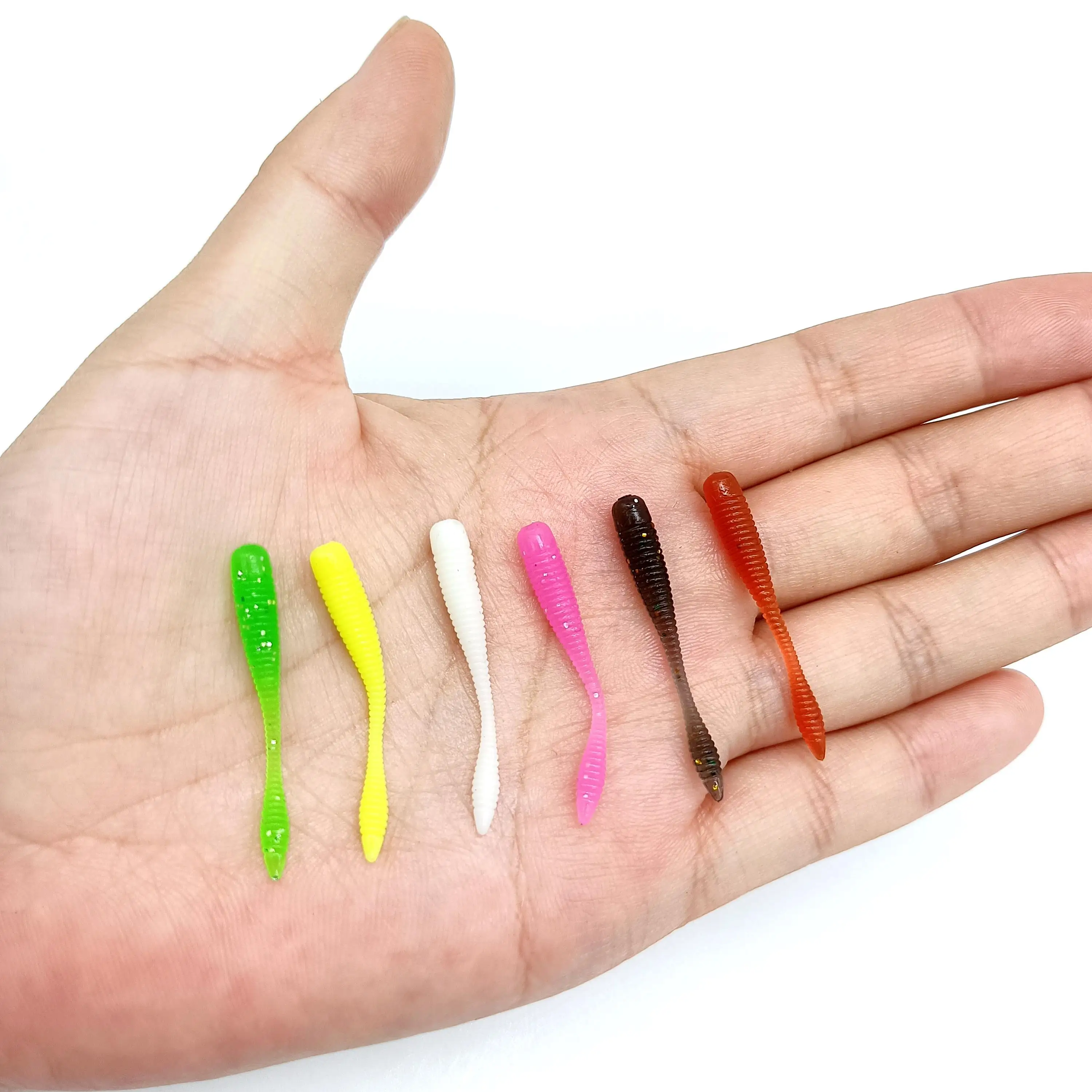 DUODUOYU 10PCS Mini Soft Fishing Lure 0.2g/38mm Small Silicone Bait