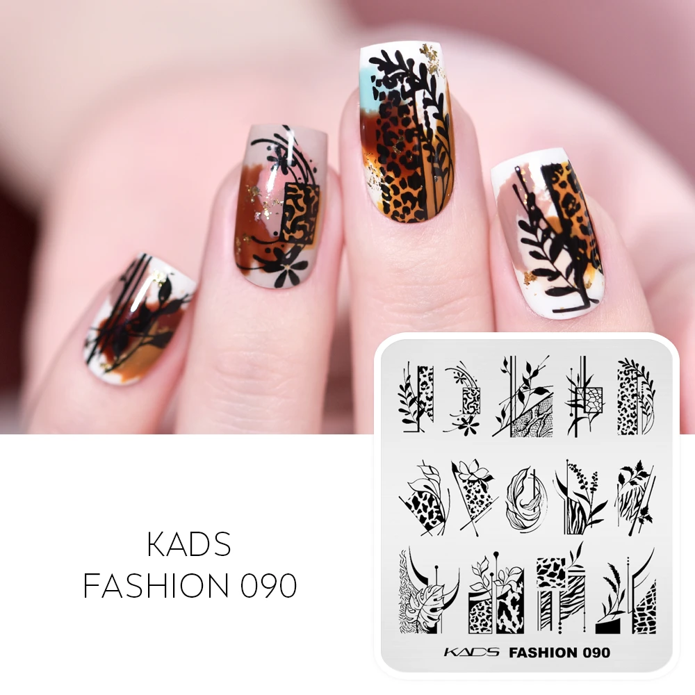 Nail Stamping Plates Leopard Flower Leaves Abstract Pattern Design Stamp  Nail Art Templates Polish Printing Stencils Mold| | - AliExpress
