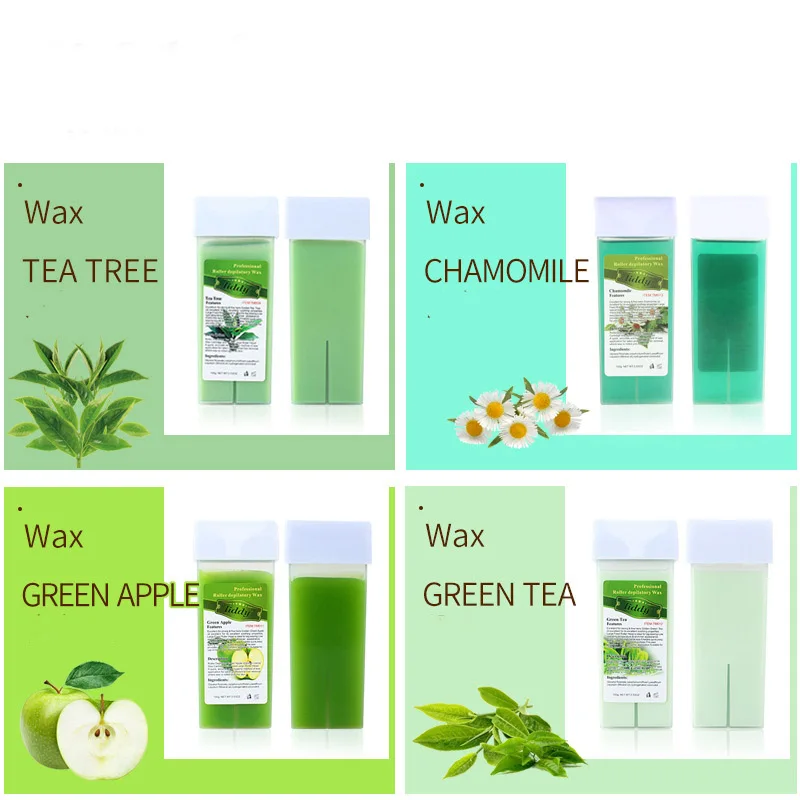 Depilatory Wax Cartridge Roll-On Skin Hair Removal Heater Waxing Cream 12 Flavor Roll-On Hot Wax All Types Skin For Women 100 g wax heater hair removal wax hard wax beans hair removal tool beauty wax