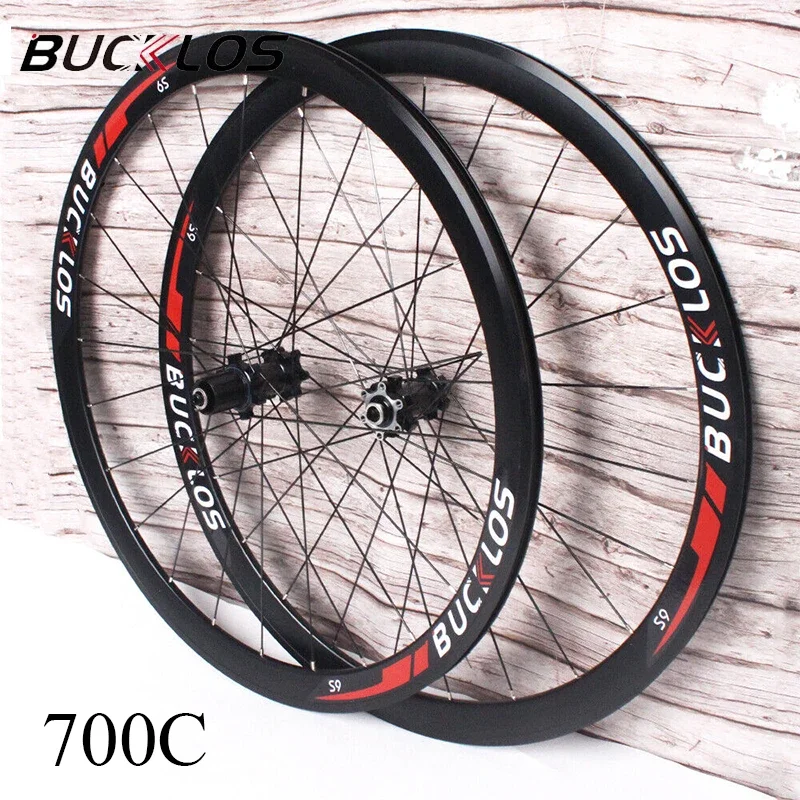 

BUCKLOS 700c Wheelset Carbon Hub Road Bike Wheelset 130*10mm 100*9mm Road Bicycle Wheels Rim with Quick Release Bike Accessories