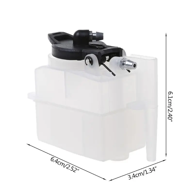 Réservoir carburant HSP 1:10 Nitro RC 02004 – Pièce de rechange blanc/noir