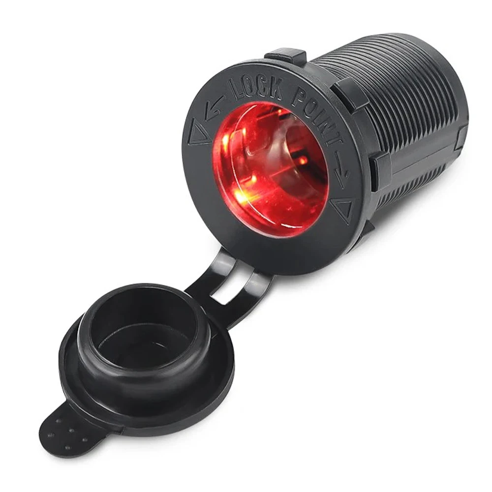 Waterproof Multi-Color Power Outlet Adapter for Vehicles and Marine Use